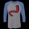 Unisex Triblend Three-Quarter Raglan T-Shirt Thumbnail