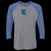 Unisex Triblend Three-Quarter Raglan T-Shirt Thumbnail