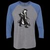 Unisex Triblend Three-Quarter Raglan T-Shirt Thumbnail