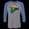 Unisex Triblend Three-Quarter Raglan T-Shirt Thumbnail