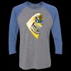 Unisex Triblend Three-Quarter Raglan T-Shirt Thumbnail