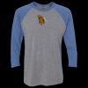 Unisex Triblend Three-Quarter Raglan T-Shirt Thumbnail