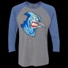 Unisex Triblend Three-Quarter Raglan T-Shirt Thumbnail