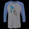 Unisex Triblend Three-Quarter Raglan T-Shirt Thumbnail