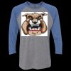 Unisex Triblend Three-Quarter Raglan T-Shirt Thumbnail