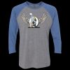 Unisex Triblend Three-Quarter Raglan T-Shirt Thumbnail