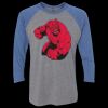 Unisex Triblend Three-Quarter Raglan T-Shirt Thumbnail
