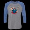 Unisex Triblend Three-Quarter Raglan T-Shirt Thumbnail