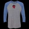 Unisex Triblend Three-Quarter Raglan T-Shirt Thumbnail