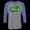 Unisex Triblend Three-Quarter Raglan T-Shirt Thumbnail