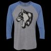Unisex Triblend Three-Quarter Raglan T-Shirt Thumbnail