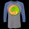 Unisex Triblend Three-Quarter Raglan T-Shirt Thumbnail