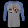 Unisex Triblend Three-Quarter Raglan T-Shirt Thumbnail