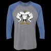 Unisex Triblend Three-Quarter Raglan T-Shirt Thumbnail