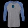Unisex Triblend Three-Quarter Raglan T-Shirt Thumbnail