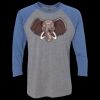 Unisex Triblend Three-Quarter Raglan T-Shirt Thumbnail