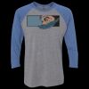 Unisex Triblend Three-Quarter Raglan T-Shirt Thumbnail