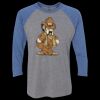 Unisex Triblend Three-Quarter Raglan T-Shirt Thumbnail