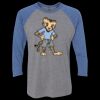 Unisex Triblend Three-Quarter Raglan T-Shirt Thumbnail