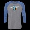 Unisex Triblend Three-Quarter Raglan T-Shirt Thumbnail
