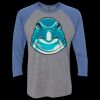 Unisex Triblend Three-Quarter Raglan T-Shirt Thumbnail
