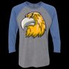 Unisex Triblend Three-Quarter Raglan T-Shirt Thumbnail