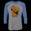 Unisex Triblend Three-Quarter Raglan T-Shirt Thumbnail
