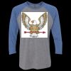 Unisex Triblend Three-Quarter Raglan T-Shirt Thumbnail