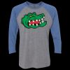 Unisex Triblend Three-Quarter Raglan T-Shirt Thumbnail