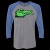 Unisex Triblend Three-Quarter Raglan T-Shirt Thumbnail