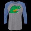 Unisex Triblend Three-Quarter Raglan T-Shirt Thumbnail