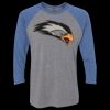 Unisex Triblend Three-Quarter Raglan T-Shirt Thumbnail