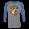 Unisex Triblend Three-Quarter Raglan T-Shirt Thumbnail