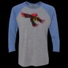 Unisex Triblend Three-Quarter Raglan T-Shirt Thumbnail