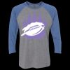 Unisex Triblend Three-Quarter Raglan T-Shirt Thumbnail