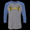 Unisex Triblend Three-Quarter Raglan T-Shirt Thumbnail