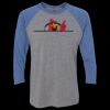Unisex Triblend Three-Quarter Raglan T-Shirt Thumbnail