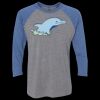 Unisex Triblend Three-Quarter Raglan T-Shirt Thumbnail