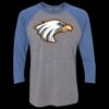 Unisex Triblend Three-Quarter Raglan T-Shirt Thumbnail
