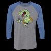 Unisex Triblend Three-Quarter Raglan T-Shirt Thumbnail