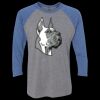 Unisex Triblend Three-Quarter Raglan T-Shirt Thumbnail