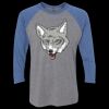 Unisex Triblend Three-Quarter Raglan T-Shirt Thumbnail