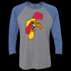 Unisex Triblend Three-Quarter Raglan T-Shirt Thumbnail
