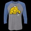 Unisex Triblend Three-Quarter Raglan T-Shirt Thumbnail