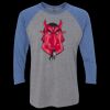 Unisex Triblend Three-Quarter Raglan T-Shirt Thumbnail