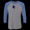 Unisex Triblend Three-Quarter Raglan T-Shirt Thumbnail