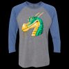 Unisex Triblend Three-Quarter Raglan T-Shirt Thumbnail