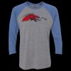 Unisex Triblend Three-Quarter Raglan T-Shirt Thumbnail