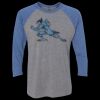 Unisex Triblend Three-Quarter Raglan T-Shirt Thumbnail