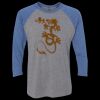 Unisex Triblend Three-Quarter Raglan T-Shirt Thumbnail